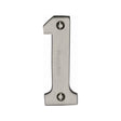 This is an image of a Heritage Brass - Numeral 1 Face Fix 76mm (3") Satin Nickel Finish, c1566-1-sn that is available to order from T.H Wiggans Ironmongery in Kendal.