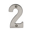 This is an image of a Heritage Brass - Numeral 2 Face Fix 76mm (3") Satin Nickel Finish, c1566-2-sn that is available to order from T.H Wiggans Ironmongery in Kendal.