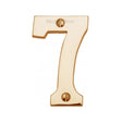 This is an image of a Heritage Brass - Numeral 7 Face Fix 76mm (3") Polished Brass Finish, c1566-7-pb that is available to order from T.H Wiggans Ironmongery in Kendal.