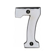 This is an image of a Heritage Brass - Numeral 7 Face Fix 76mm (3") Polished Chrome Finish, c1566-7-pc that is available to order from T.H Wiggans Ironmongery in Kendal.