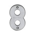This is an image of a Heritage Brass - Numeral 8 Face Fix 76mm (3") Satin Chrome Finish, c1566-8-sc that is available to order from T.H Wiggans Ironmongery in Kendal.