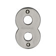 This is an image of a Heritage Brass - Numeral 8 Face Fix 76mm (3") Satin Nickel Finish, c1566-8-sn that is available to order from T.H Wiggans Ironmongery in Kendal.