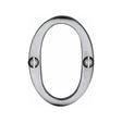 This is an image of a Heritage Brass - Numeral 0 Face Fix 51mm (2") Satin Chrome Finish, c1567-0-sc that is available to order from T.H Wiggans Ironmongery in Kendal.
