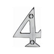 This is an image of a Heritage Brass - Numeral 4 Face Fix 51mm (2") Satin Chrome Finish, c1567-4-sc that is available to order from T.H Wiggans Ironmongery in Kendal.