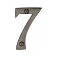 This is an image of a Heritage Brass - Numeral 7 Face Fix 51mm (2") Matt Bronze Finish, c1567-7-mb that is available to order from T.H Wiggans Ironmongery in Kendal.