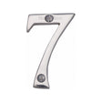 This is an image of a Heritage Brass - Numeral 7 Face Fix 51mm (2") Polished Chrome Finish, c1567-7-pc that is available to order from T.H Wiggans Ironmongery in Kendal.