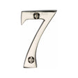 This is an image of a Heritage Brass - Numeral 7 Face Fix 51mm (2") Polished Nickel Finish, c1567-7-pnf that is available to order from T.H Wiggans Ironmongery in Kendal.