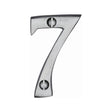 This is an image of a Heritage Brass - Numeral 7 Face Fix 51mm (2") Satin Chrome Finish, c1567-7-sc that is available to order from T.H Wiggans Ironmongery in Kendal.