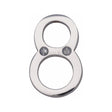 This is an image of a Heritage Brass - Numeral 8 Face Fix 51mm (2") Polished Chrome Finish, c1567-8-pc that is available to order from T.H Wiggans Ironmongery in Kendal.