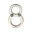 This is an image of a Heritage Brass - Numeral 8 Face Fix 51mm (2") Polished Nickel Finish, c1567-8-pnf that is available to order from T.H Wiggans Ironmongery in Kendal.