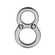 This is an image of a Heritage Brass - Numeral 8 Face Fix 51mm (2") Satin Chrome Finish, c1567-8-sc that is available to order from T.H Wiggans Ironmongery in Kendal.