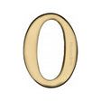 This is an image of a Heritage Brass - Numeral 0 Self Adhesive 51mm (2") Polished Brass Finish, c1568-0-pb that is available to order from T.H Wiggans Ironmongery in Kendal.
