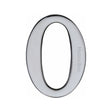 This is an image of a Heritage Brass - Numeral 0 Self Adhesive 51mm (2") Polished Chrome Finish, c1568-0-pc that is available to order from T.H Wiggans Ironmongery in Kendal.