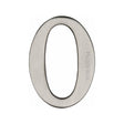 This is an image of a Heritage Brass - Numeral 0 Self Adhesive 51mm (2") Satin Nickel Finish, c1568-0-sn that is available to order from T.H Wiggans Ironmongery in Kendal.