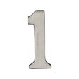 This is an image of a Heritage Brass - Numeral 1 Self Adhesive 51mm (2") Satin Nickel Finish, c1568-1-sn that is available to order from T.H Wiggans Ironmongery in Kendal.