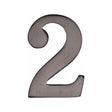 This is an image of a Heritage Brass - Numeral 2 Self Adhesive 51mm (2") Matt Bronze Finish, c1568-2-mb that is available to order from T.H Wiggans Ironmongery in Kendal.