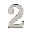 This is an image of a Heritage Brass - Numeral 2 Self Adhesive 51mm (2") Satin Nickel Finish, c1568-2-sn that is available to order from T.H Wiggans Ironmongery in Kendal.