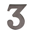 This is an image of a Heritage Brass - Numeral 3 Self Adhesive 51mm (2") Matt Bronze Finish, c1568-3-mb that is available to order from T.H Wiggans Ironmongery in Kendal.
