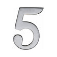 This is an image of a Heritage Brass - Numeral 5 Self Adhesive 51mm (2") Polished Chrome Finish, c1568-5-pc that is available to order from T.H Wiggans Ironmongery in Kendal.