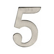 This is an image of a Heritage Brass - Numeral 5 Self Adhesive 51mm (2") Satin Nickel Finish, c1568-5-sn that is available to order from T.H Wiggans Ironmongery in Kendal.