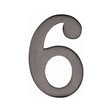 This is an image of a Heritage Brass - Numeral 6 Self Adhesive 51mm (2") Matt Bronze Finish, c1568-6-mb that is available to order from T.H Wiggans Ironmongery in Kendal.