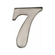 This is an image of a Heritage Brass - Numeral 7 Self Adhesive 51mm (2") Satin Nickel Finish, c1568-7-sn that is available to order from T.H Wiggans Ironmongery in Kendal.