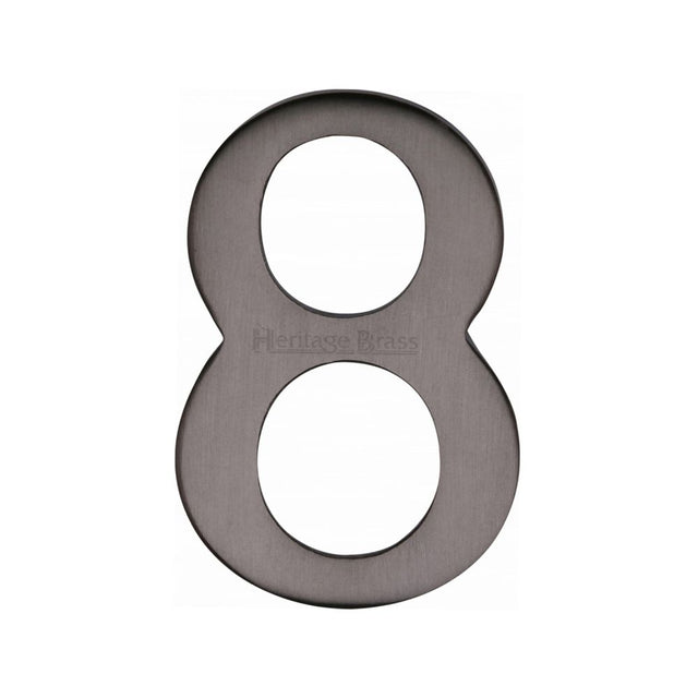 This is an image of a Heritage Brass - Numeral 8 Self Adhesive 51mm (2") Matt Bronze Finish, c1568-8-mb that is available to order from T.H Wiggans Ironmongery in Kendal.