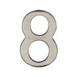 This is an image of a Heritage Brass - Numeral 8 Self Adhesive 51mm (2") Satin Nickel Finish, c1568-8-sn that is available to order from T.H Wiggans Ironmongery in Kendal.