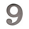 This is an image of a Heritage Brass - Numeral 9 Self Adhesive 51mm (2") Matt Bronze Finish, c1568-9-mb that is available to order from T.H Wiggans Ironmongery in Kendal.