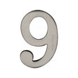 This is an image of a Heritage Brass - Numeral 9 Self Adhesive 51mm (2") Satin Nickel Finish, c1568-9-sn that is available to order from T.H Wiggans Ironmongery in Kendal.