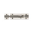 This is an image of a Heritage Brass - Door Bolt Straight 4" x 1.25" Polished Nickel Finish, c1582-4-pnf that is available to order from T.H Wiggans Ironmongery in Kendal.