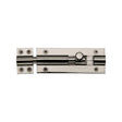 This is an image of a Heritage Brass - Door Bolt Straight 4" x 1.5" Polished Nickel Finish, c1584-4-pnf that is available to order from T.H Wiggans Ironmongery in Kendal.
