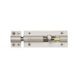 This is an image of a Heritage Brass - Door Bolt Straight 4" x 1.5" Satin Nickel Finish, c1584-4-sn that is available to order from T.H Wiggans Ironmongery in Kendal.