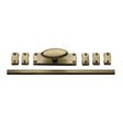 This is an image of a Heritage Brass - Espagnolette Bolt Antique Brass Finish, c1688-at that is available to order from T.H Wiggans Ironmongery in Kendal.