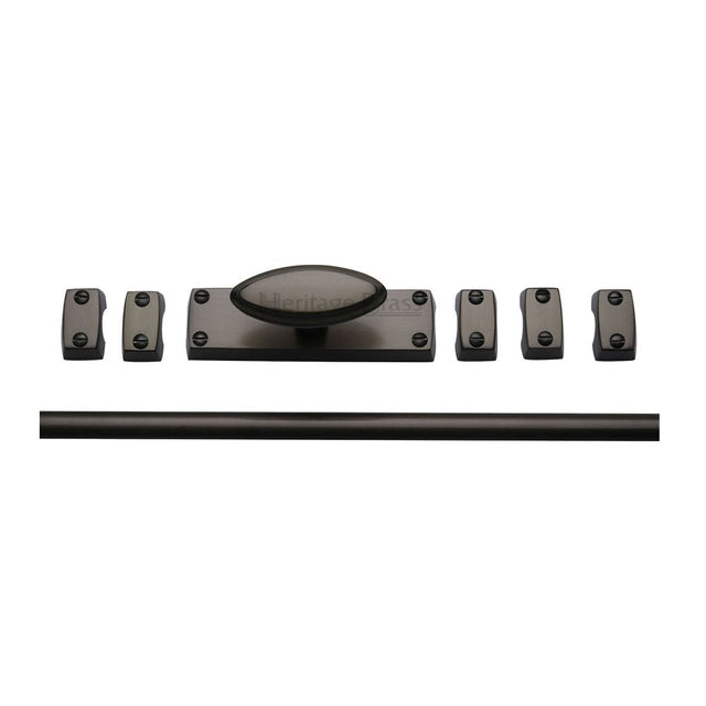 This is an image of a Heritage Brass - Espagnolette Bolt Matt Bronze Finish, c1688-mb that is available to order from T.H Wiggans Ironmongery in Kendal.