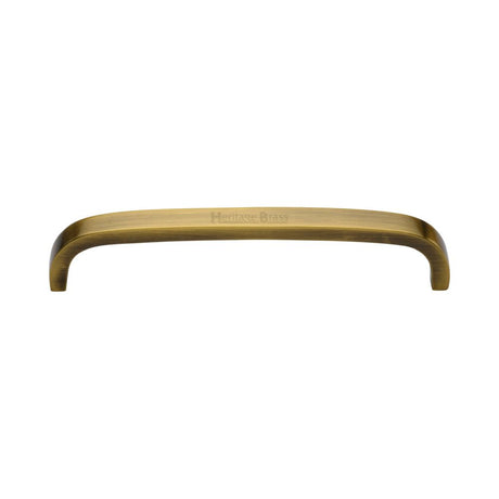 This is an image of a Heritage Brass - Cabinet Pull D Shaped 152mm CTC Antique Brass Finish, c1800-152-at that is available to order from T.H Wiggans Ironmongery in Kendal.