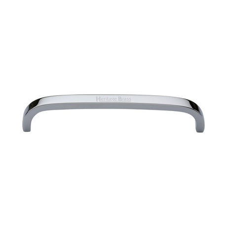 This is an image of a Heritage Brass - Cabinet Pull D Shaped 152mm CTC Polished Chrome Finish, c1800-152-pc that is available to order from T.H Wiggans Ironmongery in Kendal.