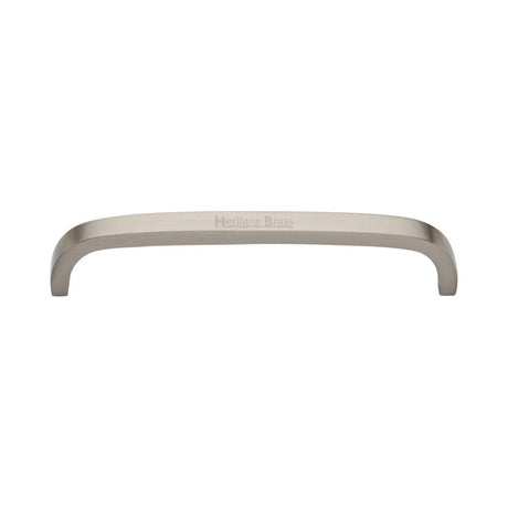 This is an image of a Heritage Brass - Cabinet Pull D Shaped 152mm CTC Satin Nickel Finish, c1800-152-sn that is available to order from T.H Wiggans Ironmongery in Kendal.