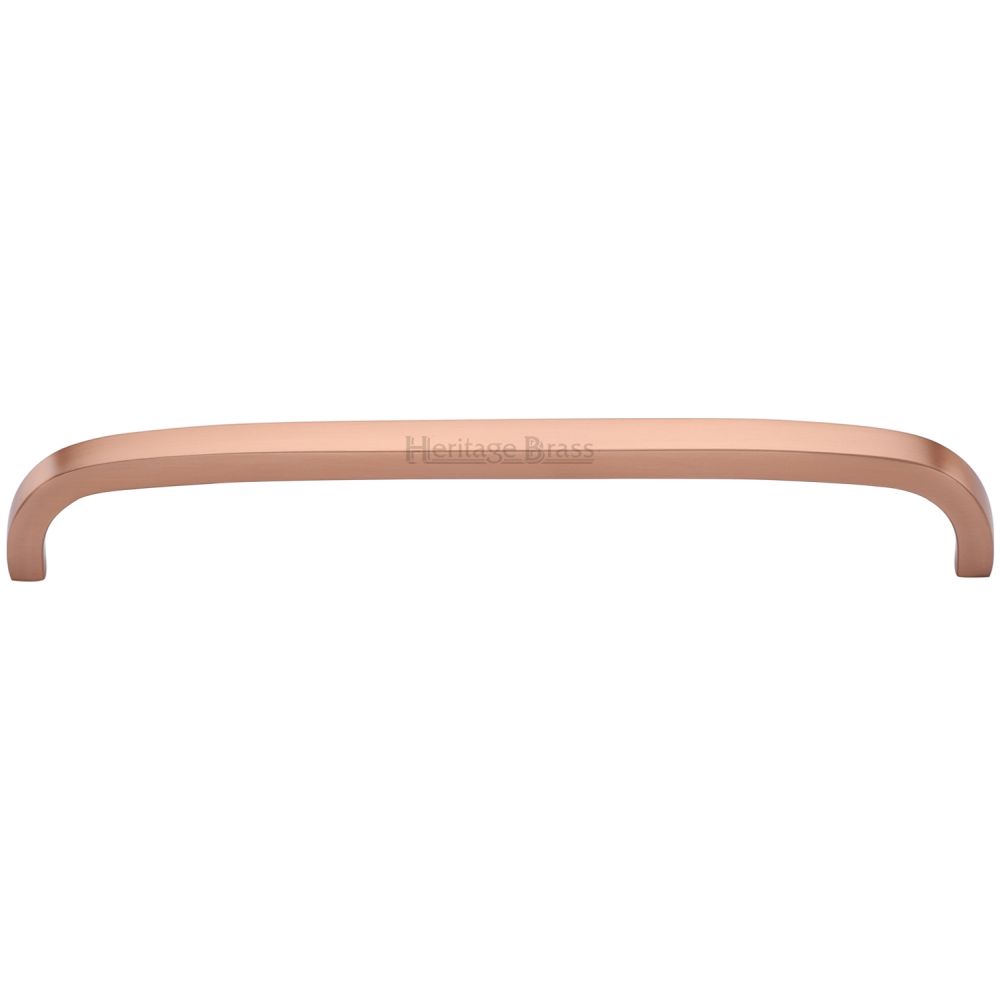 This is an image of a Heritage Brass - Cabinet Pull D Shaped 203mm CTC Satin Rose Gold Finish, c1800-203-srg that is available to order from T.H Wiggans Ironmongery in Kendal.