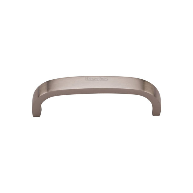 This is an image of a Heritage Brass - Cabinet Pull D Shaped 89mm CTC Satin Nickel Finish, c1800-89-sn that is available to order from T.H Wiggans Ironmongery in Kendal.
