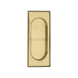 This is an image of a Heritage Brass - Flush Pull Handle 105mm Polished Brass Finish, c1850-105-pb that is available to order from T.H Wiggans Ironmongery in Kendal.