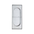 This is an image of a Heritage Brass - Flush Pull Handle 105mm Satin Chrome Finish, c1850-105-sc that is available to order from T.H Wiggans Ironmongery in Kendal.