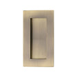 This is an image of a Heritage Brass - Rectangular Flush Pull 105 x 58mm Antique Brass Finish, c1855-105-at that is available to order from T.H Wiggans Ironmongery in Kendal.