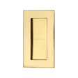 This is an image of a Heritage Brass - Rectangular Flush Pull 105 x 58mm Polished Brass Finish, c1855-105-pb that is available to order from T.H Wiggans Ironmongery in Kendal.