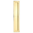 This is an image of a Heritage Brass - Rectangular Flush Pull 300 x 58mm Polished Brass Finish, c1855-300-pb that is available to order from T.H Wiggans Ironmongery in Kendal.