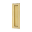 This is an image of a Heritage Brass - Reeded Rectangular Flush Pull 175 x 58mm Satin Brass Finish, c1865-175-sb that is available to order from T.H Wiggans Ironmongery in Kendal.