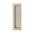 This is an image of a Heritage Brass - Reeded Rectangular Flush Pull 175 x 58mm Satin Nickel Finish, c1865-175-sn that is available to order from T.H Wiggans Ironmongery in Kendal.