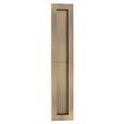 This is an image of a Heritage Brass - Reeded Rectangular Flush Pull 300 x 58mm Antique Brass Finish, c1865-300-at that is available to order from T.H Wiggans Ironmongery in Kendal.