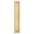 This is an image of a Heritage Brass - Reeded Rectangular Flush Pull 300 x 58mm Satin Brass Finish, c1865-300-sb that is available to order from T.H Wiggans Ironmongery in Kendal.