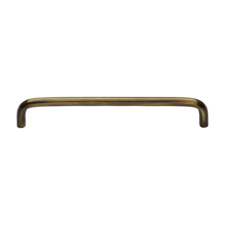 This is an image of a Heritage Brass - Cabinet Pull Wire Design 160mm CTC Antique Brass Finish, c2155-160-at that is available to order from T.H Wiggans Ironmongery in Kendal.